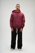 SEEMLY BASIC HOODIE BURGUNDY L