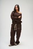 SEEMLY OFF SHOULDER BROWN L