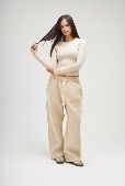 SEEMLY ROUND LONG SLEEVE BEIGE L