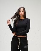 SEEMLY ROUND LONG SLEEVE BLACK M