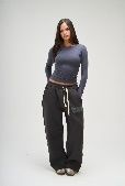 SEEMLY ROUND LONG SLEEVE DARK GREY XS