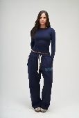 SEEMLY ROUND LONG SLEEVE NAVY XS
