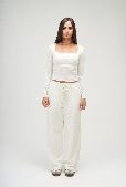 SEEMLY SQUARE LONG SLEEVE WHITE S