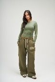 SEEMLY ROUND LONG SLEEVE OLIVE S