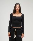 SEEMLY SQUARE LONG SLEEVE BLACK L
