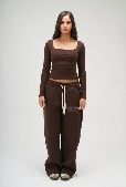 SEEMLY SQUARE LONG SLEEVE BROWN XS