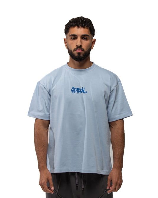 SPIRAL ART TEE BABY BLUE S