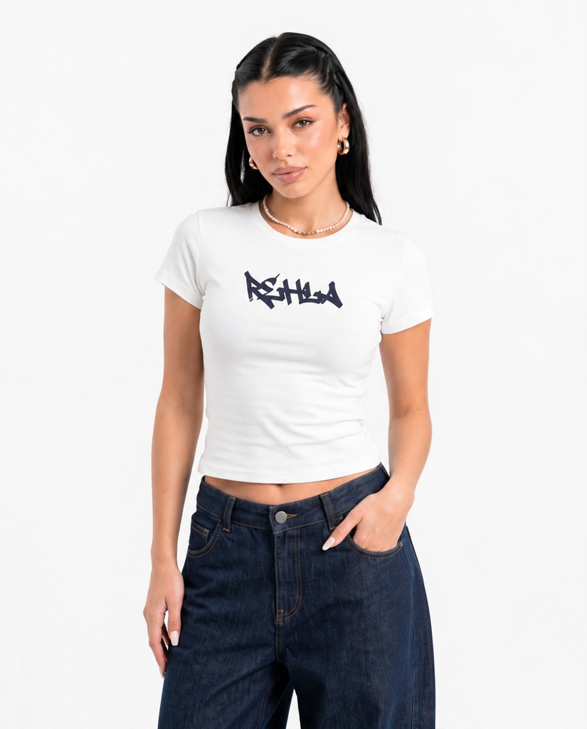 REHLA BABY TEE WHITE L