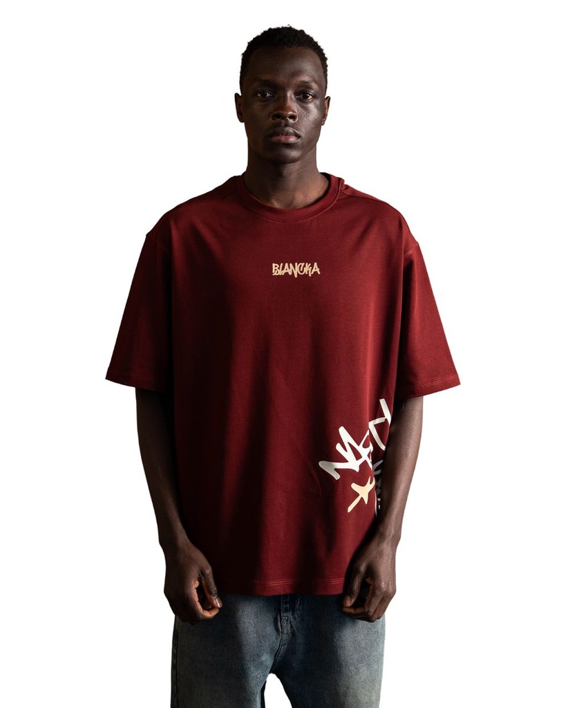 BLANCKA SIDE GRAFFITI BURGANDY S