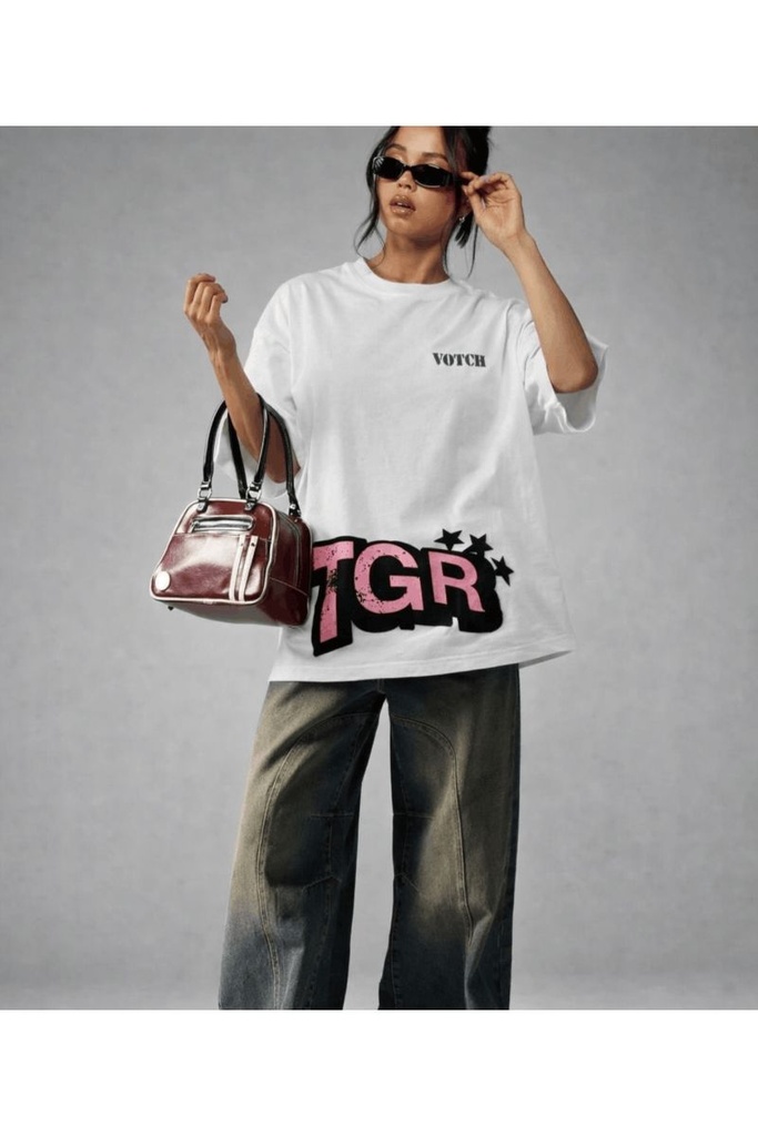 VOTCH TGR WHITE TEE L