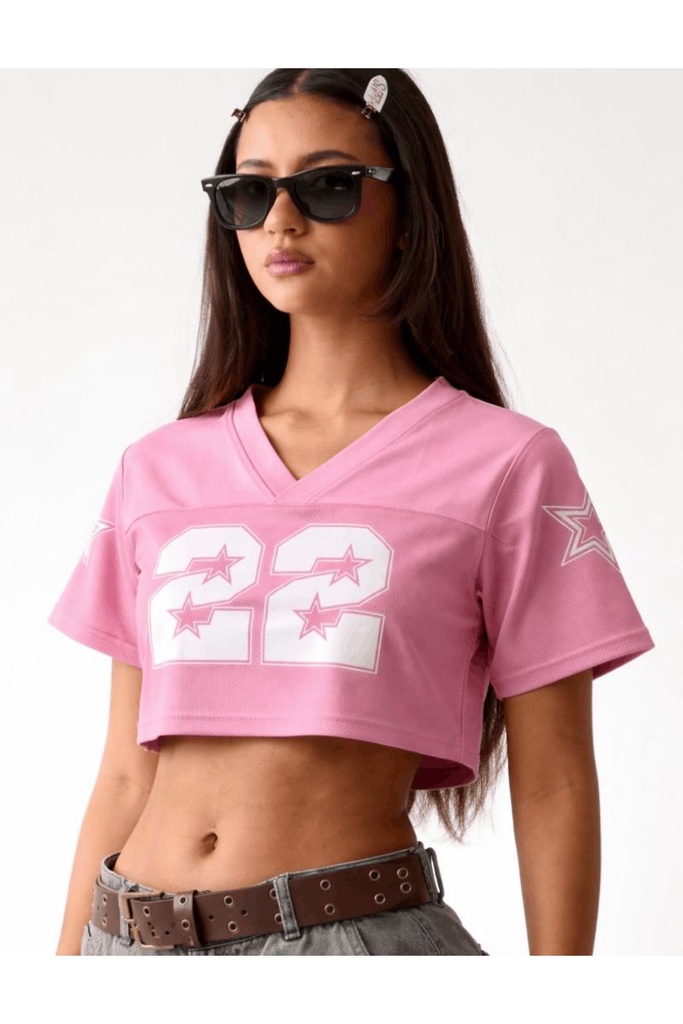 VOTCH CROPPED ALL PINK JERSEY S