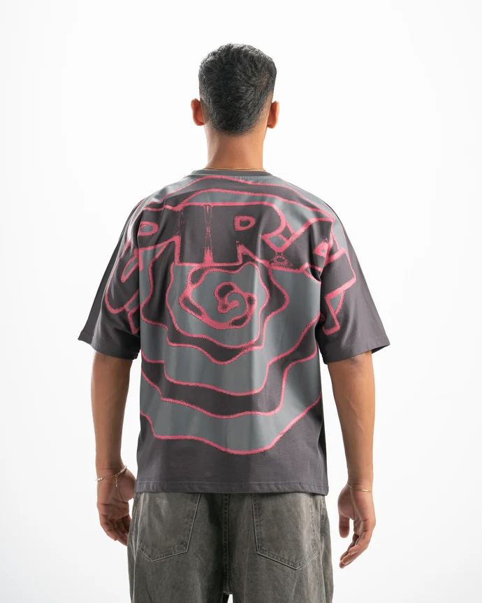 SPIRAL MOTION T-SHIRT GREY S