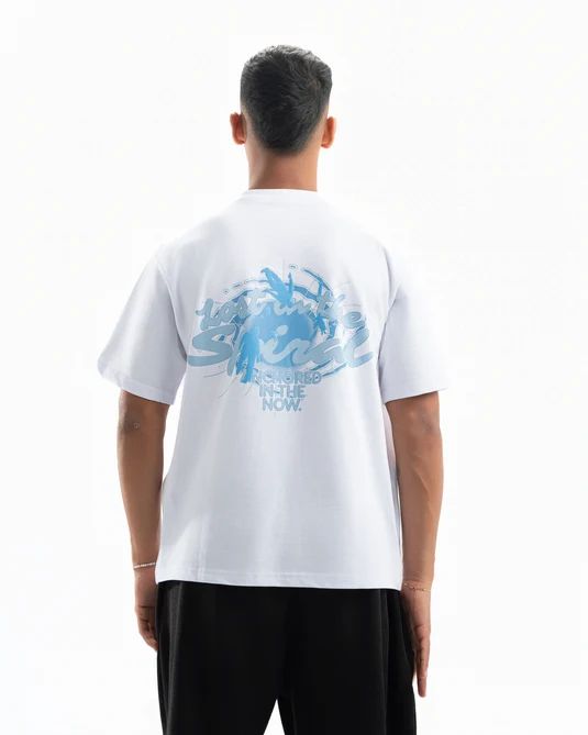 SPIRAL GRAPHIC TEE WHITE M