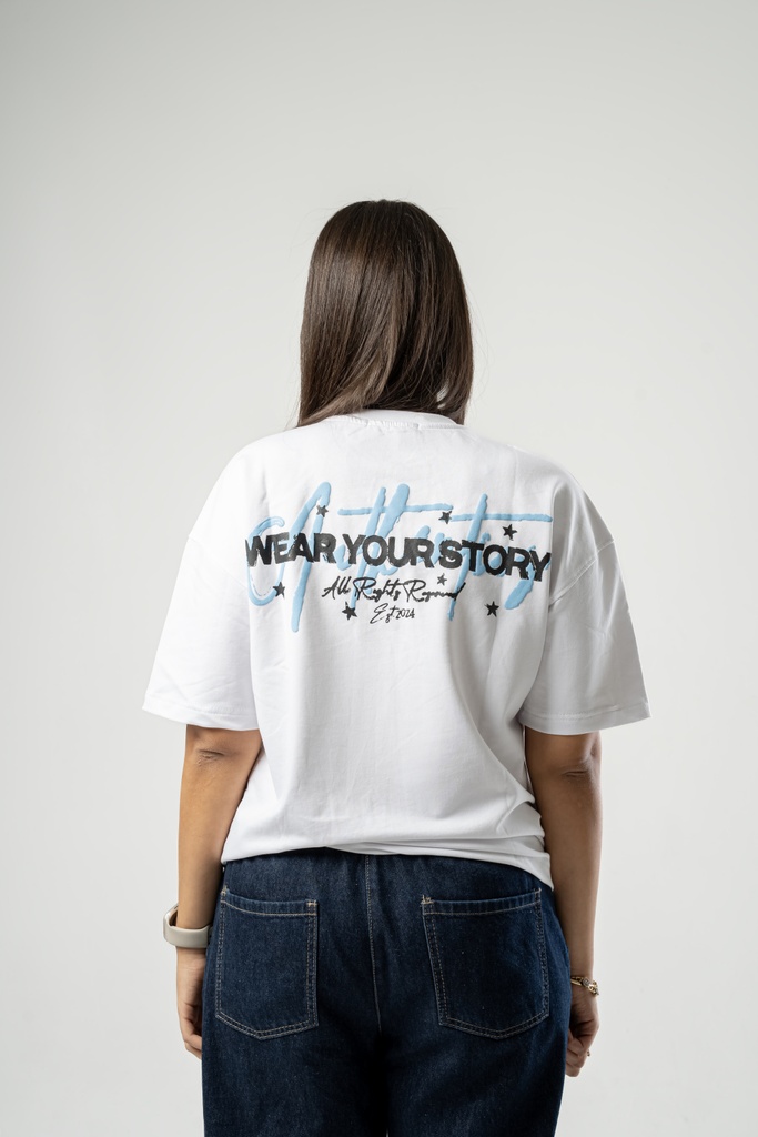 ZODIAC SIGNATURE STORY TEE WHITE L