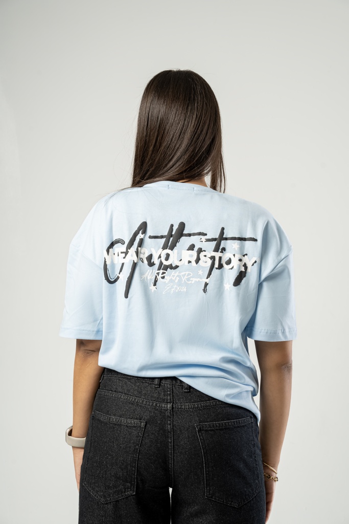 ZODIAC SIGNATURE STORY TEE BABY BLUE M