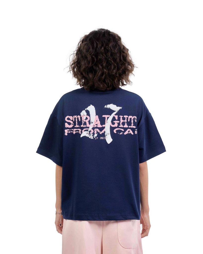 27 STRIAGHT FROM CAI NAVY TEE L
