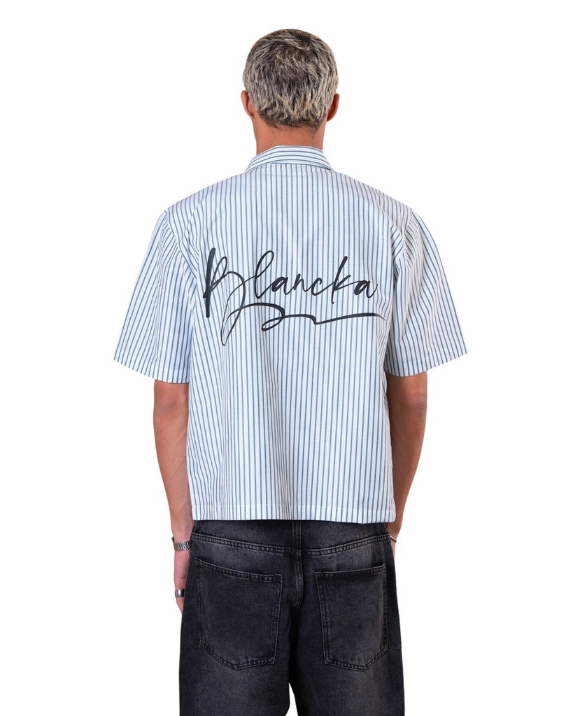 BLANCKA  STRIPED SHIRT BLUE XL