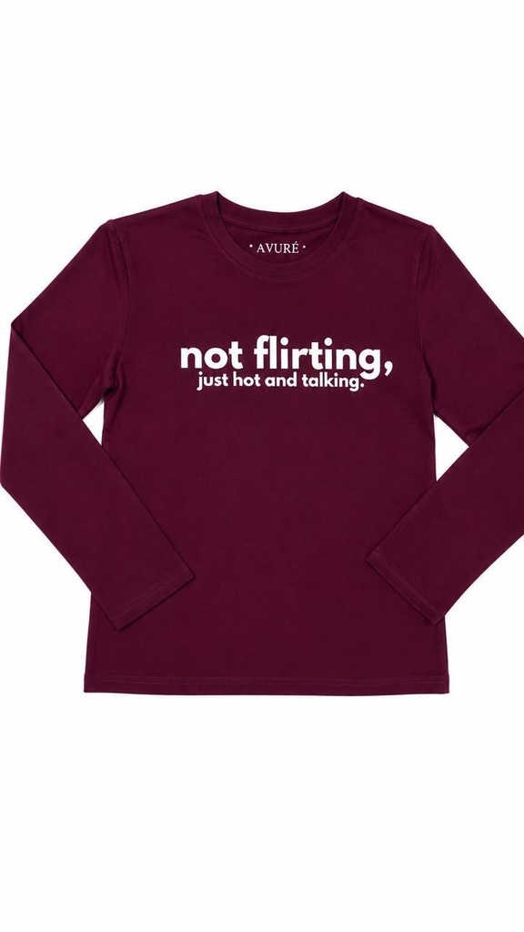 LAVURE NOT FLIRTING LONG SLEEVE BURGANDY L