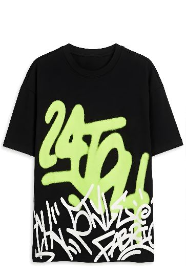 FOURTEEN SPRAY TEE BLACK XS