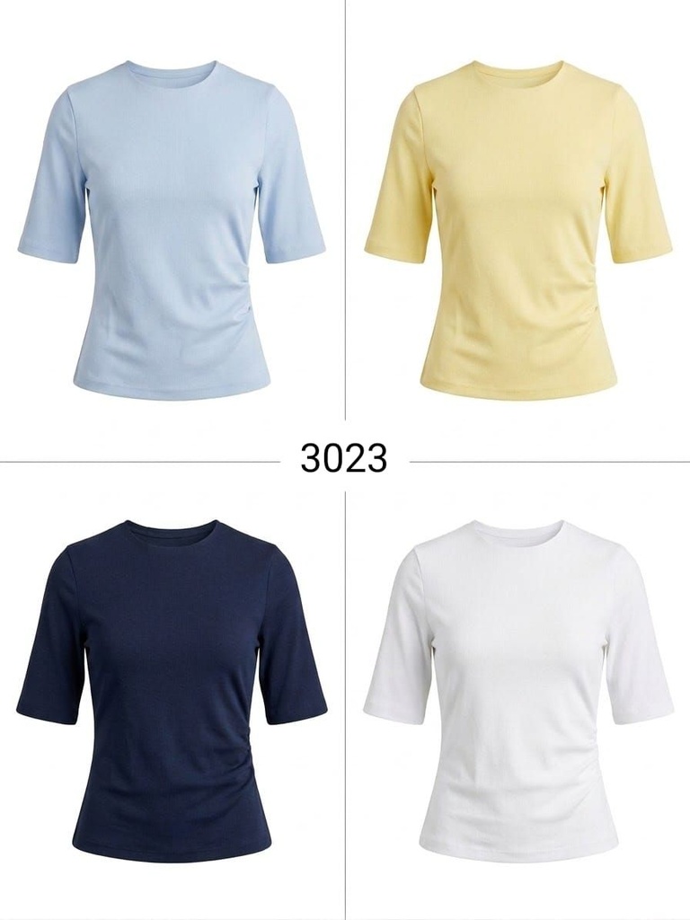 FOURTEEN INTERLOCK FITTED TEE YELLOW S