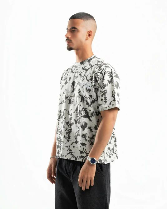 SPIRAL FULL SPIRAL PRINT TEE WHITE XS