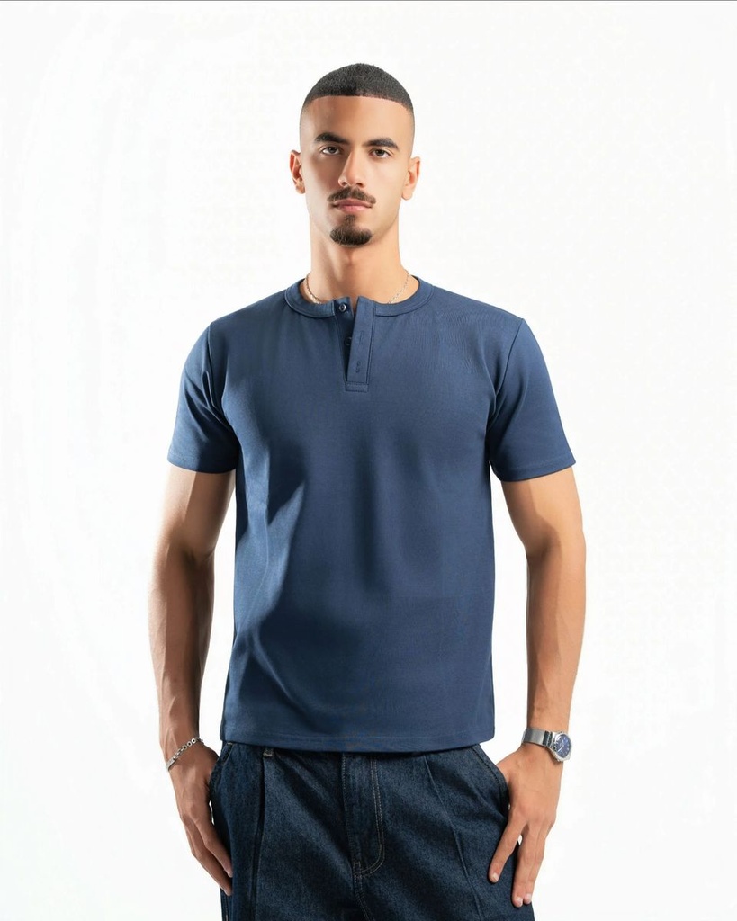 SPIRAL ESSENTIAL HENLY SHIRT NAVY S