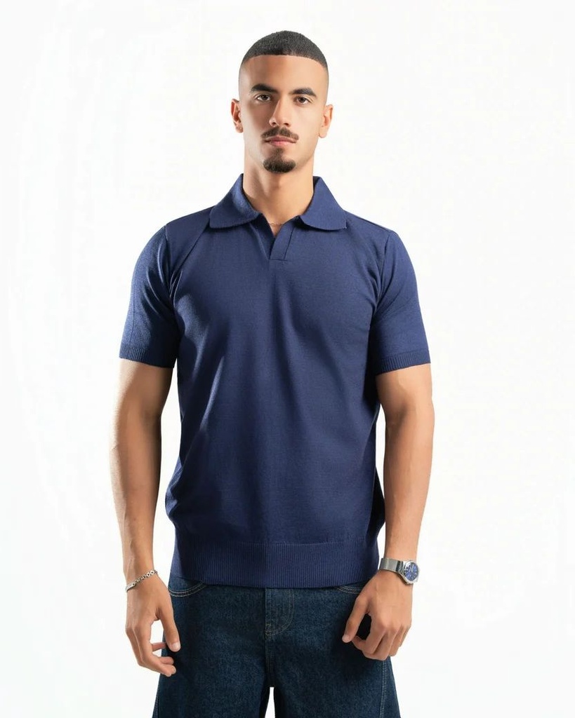 SPIRAL RIVIERA KNIT POLO NAVY L