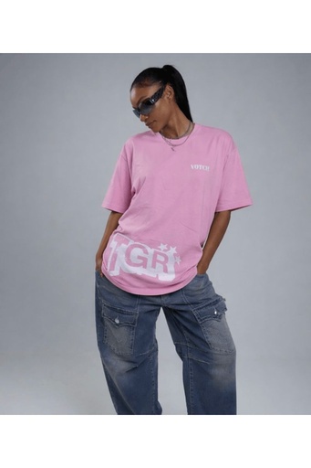 VOTCH TGR PINK TEE XS