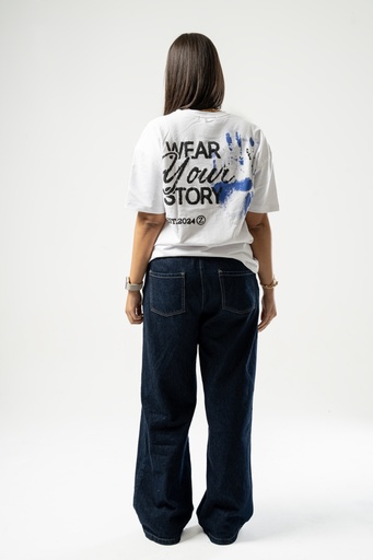ZODIAC STORY PRINT TEE WHITE S