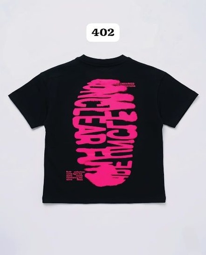 [402] FOURTEEN UNMARKED TEE BLACK 8Y